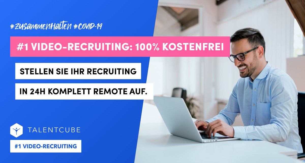 Damit auch wir aufgrund von #Covid19 noch mehr Unternehmen in der aktuellen Wirtschaftslage unterstützen können, bieten wir allen neuen Unternehmen Video-Bewerbung, zeitversetzte Video- oder Live-Interviews bis Ende Juni 100% kostenfrei an.
talentcube.de/unternehmen/de…
#Recruiting #HR
