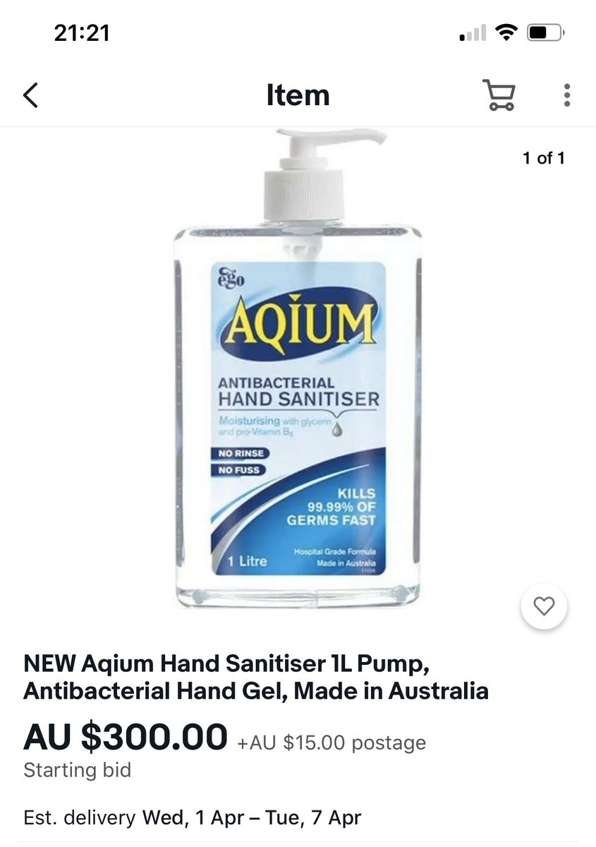 ohsixoneoh's tweet image. Seriously @eBayAU? #COVID19 @choiceaustralia #duediligence  #rorting #profiteering #handsanitiser #ripoff #auspol #nswpol #Aqium #pricegouging #shonky #spotashonky @ScottMorrisonMP