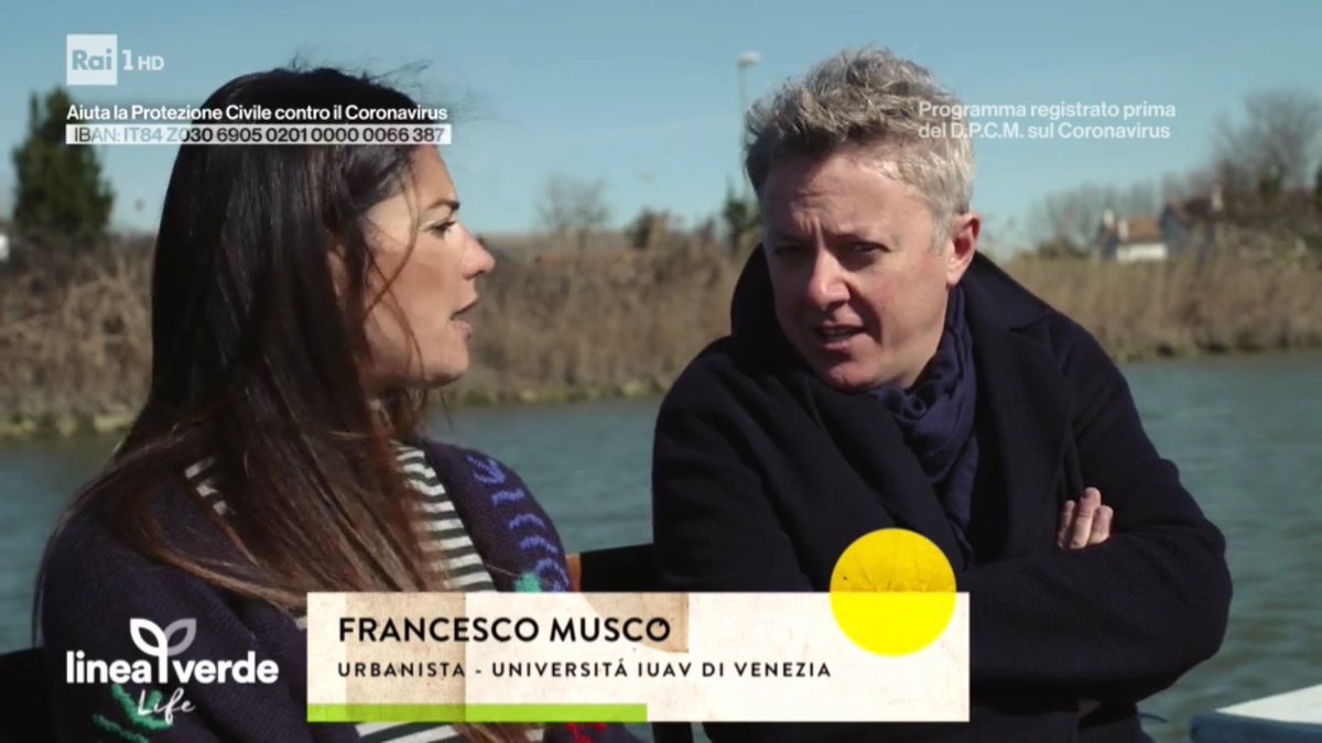 #IuavInTv nella trasmissione #LineaVerdeLife di <a href="/RaiUno/">Rai1</a> sabato scorso #FrancescoMusco, docente #Iuav, ha approfondito temi di #sostenibilità ambientale e gestione delle #acque con attenzione al Delta del #Po 📺riguarda la puntata su RaiPlay: bit.ly/3af6ZOm