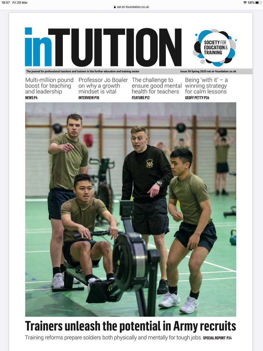 ARITC Staff Leadership School (@aritc_asls) on Twitter photo Thank you <a href="/SocietyET/">Society for Education and Training (SET)</a> for the latest edition of inTuition magazine. The report on developing Army trainers showcases some of the amazing people working across basic training and initial trade training for the <a href="/BritishArmy/">British Army 🇬🇧</a>. <a href="/HqItg/">Initial Training Group (Army)</a> @ARITCComdSM #alwaysready #ArmyConfidence Thank you <a href="/SocietyET/">Society for Education and Training (SET)</a> for the latest edition of inTuition magazine. The report on developing Army trainers showcases some of the amazing people working across basic training and initial trade training for the <a href="/BritishArmy/">British Army 🇬🇧</a>. <a href="/HqItg/">Initial Training Group (Army)</a> @ARITCComdSM #alwaysready #ArmyConfidence