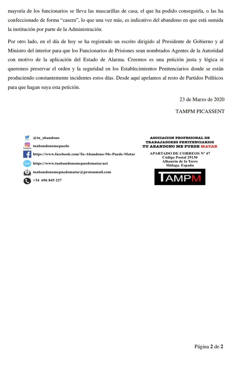 TAMPM - Tu abandono me puede MATAR tweet media