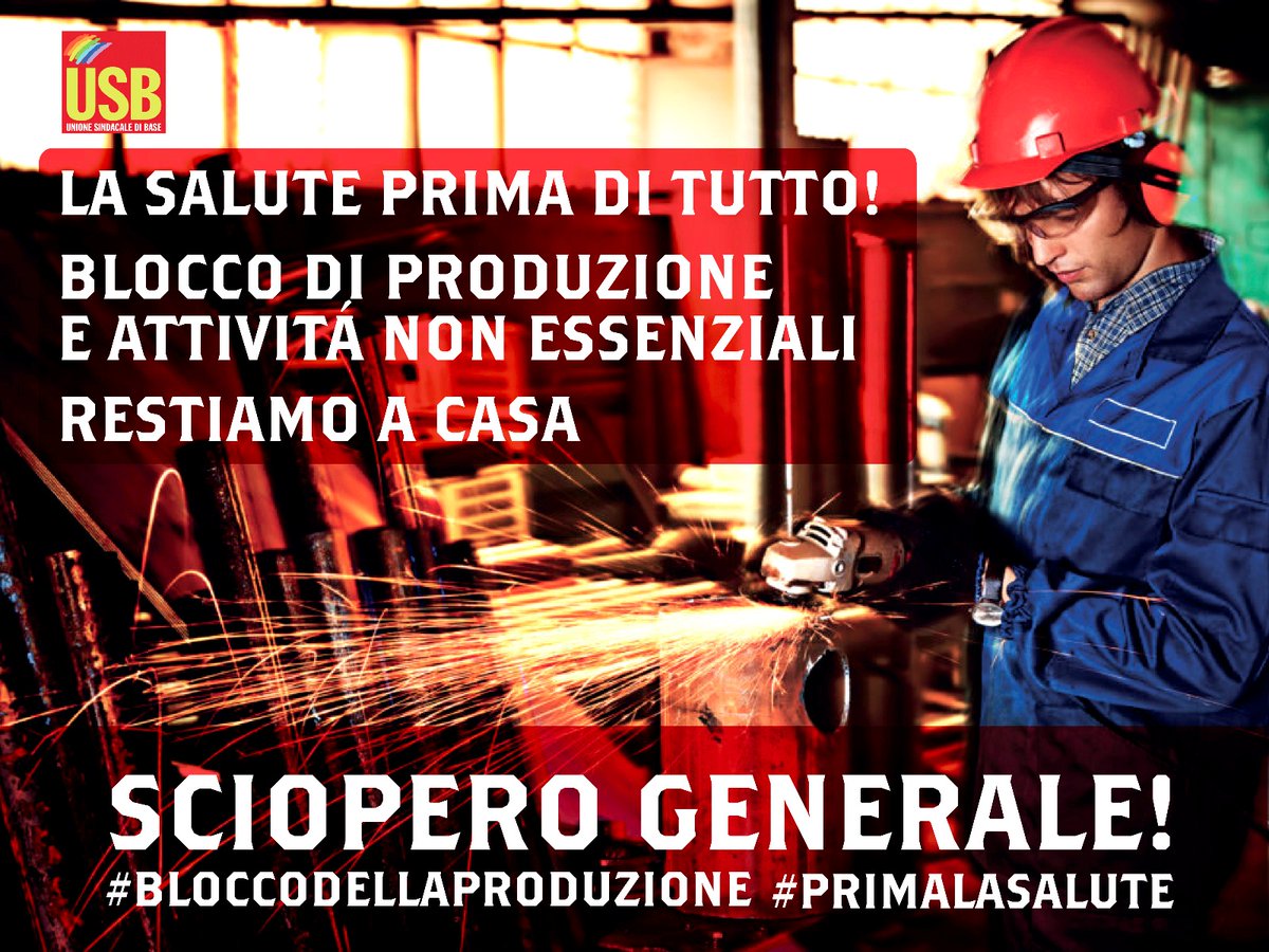 usbsindacato's tweet photo. Quanto vale la vita dei lavoratori e delle lavoratrici?
Il Governo @GiuseppeConteIT ora deve scegliere! 
O con le persone o il profitto

@repubblica  @Corriere
@Ansa_it @Agenzia_Ansa @ilmanifesto @lastampa
@fattoquotidiano @la7tv @skyTG24
@tg3web @tg1Raiofficial @Tg2rai @RaiNews https://t.co/rvPTLnJn2E
