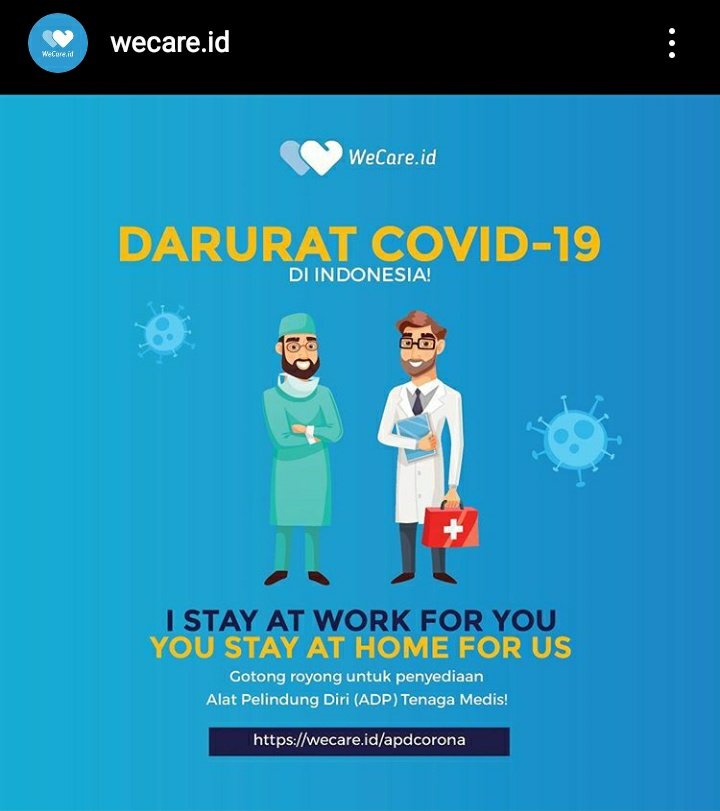 Links: kitabisacom: Mau berkontribusi informasi dan lain-lain? Klik  http://ktbs.in/bantuinformasi  wecare:  https://wecare.id/apdcorona source:  @kitabisacom & @/wecare.id on ig