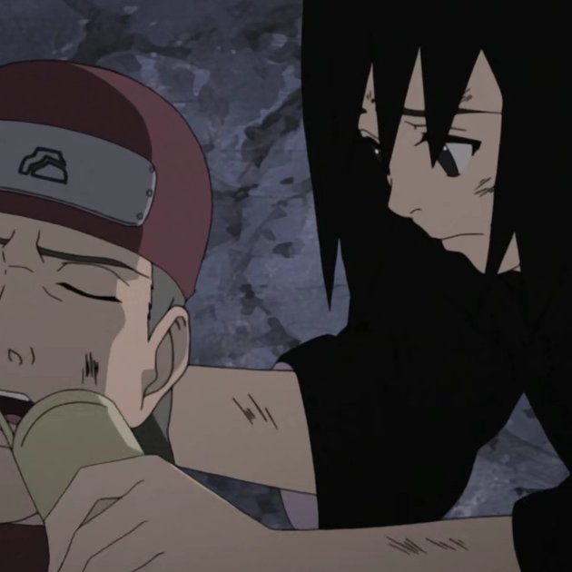 The young and innocent Itachi aid a ninja from the stone village. Upon noticing Itachi is also a ninja, the guy immediately tried to kill him, but Itachi manage to protect himself. Also the part were Itachi questions about life.