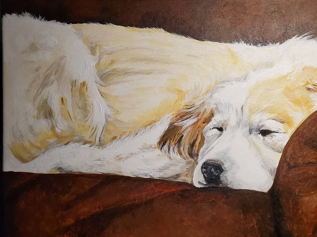Happy #nationalpuppyday! Immortalize your puppy in a painting. We offer pet portraits from your favorite puppy photo! Contact us today! 804-445-3487 or email bernie@lovecreateart.com. we ship anywhere. #petportrait #dogs #puppies #portrait #portraits