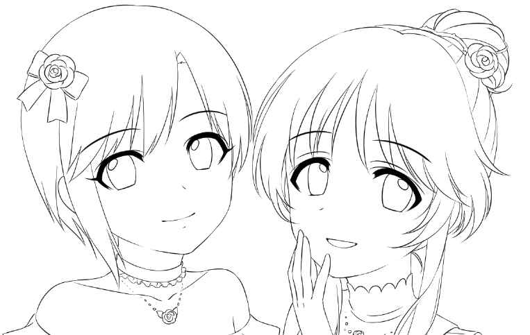 去年の10月に描いてたけどデータの一部が無くなって途中で諦めた絵。しかし何故かやる気が出て線画を完成させた。 
