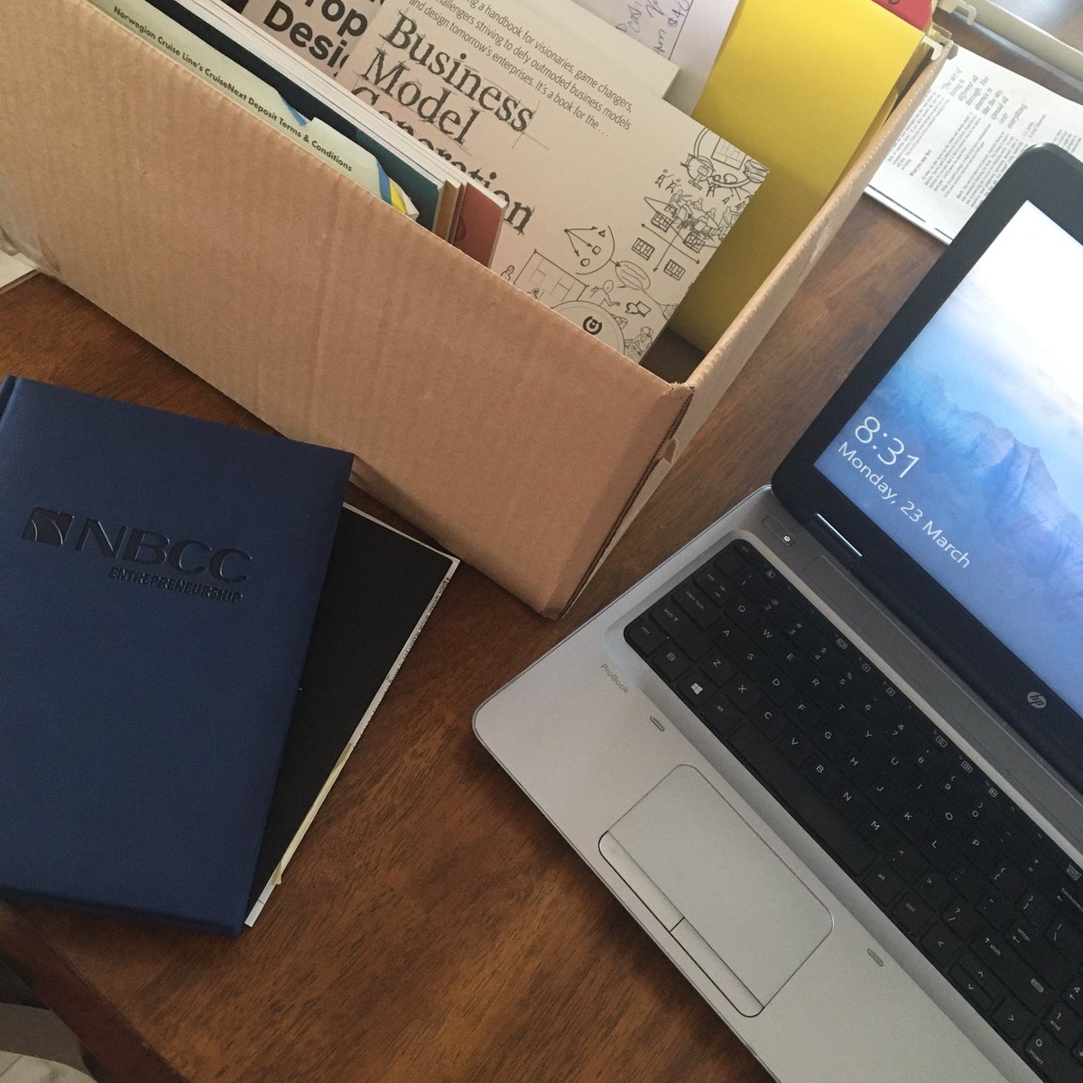 Remote working is not something everyone is accustomed to.
Today’s tip: if you are not able to designate a part of your home as your office keep everything tucked away in a simple box so you can just pull it out in the morning.