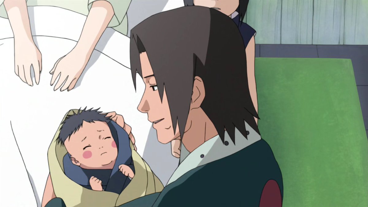 Fugaku was so happy when Sasuke was born. He even asked the 3rd's blessing if he can name his second son after his father.