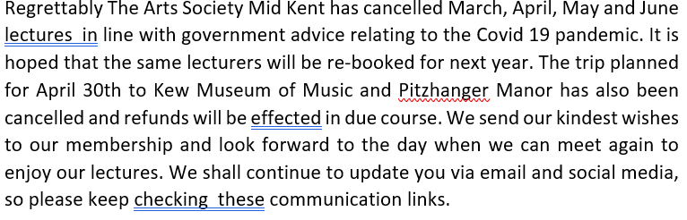 An announcement from our Chair. See you on the other side. #staywell