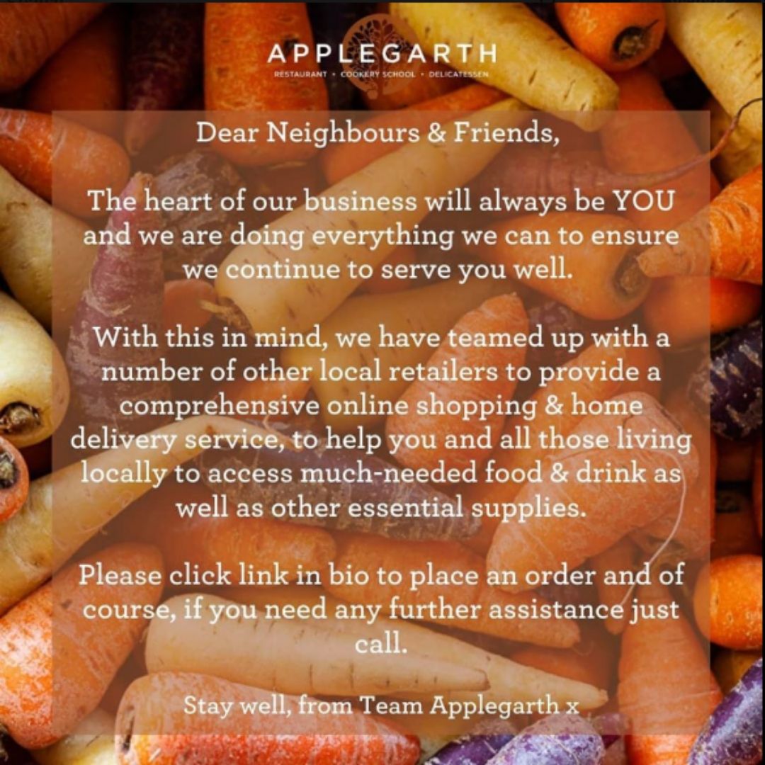 There are some incredible businesses doing amazing things in their local communities. Share your plans and initiatives with us and we'll help spread the word. #supportlocal <a href="/ApplegarthFarm/">Applegarth Farm</a> facebook.com/ApplegarthFarm…