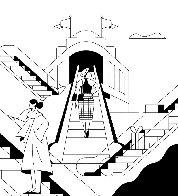The first escalator in the Netherlands was built in 1926 in De Bijenkorf (Den Haag) 