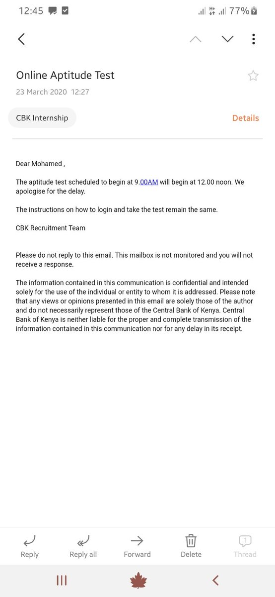 TokalMoroa's tweet photo. @CBKKenya kindly give me a clear direction of where I can do the aptitude test. I have not recieved any instructions prior. https://t.co/WDKlbOSyYR