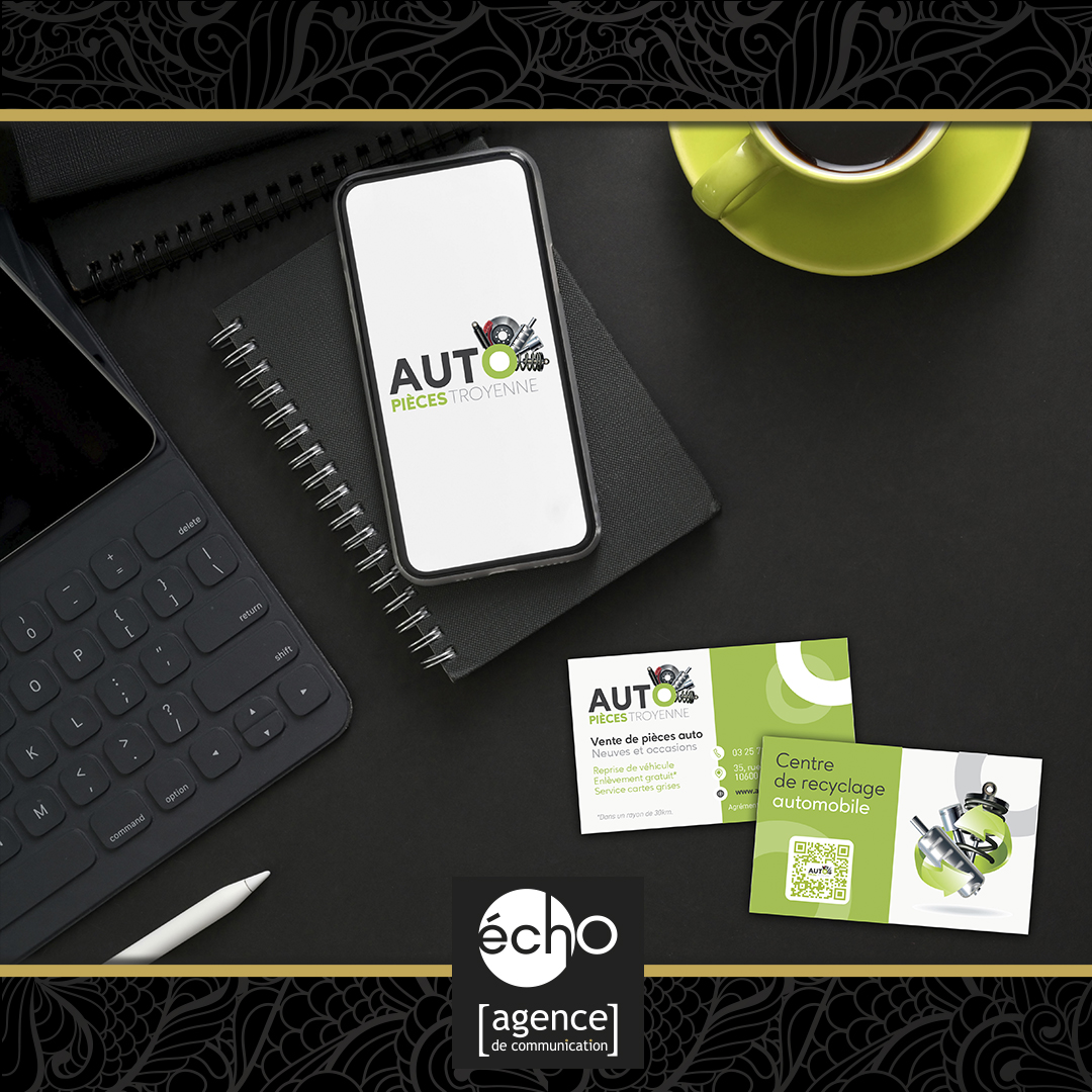 ◾ CRÉATIO.N ◾
Nouveau logo et nouvelles cartes de visite pour Auto Pièces Troyenne ! Un centre de recyclage automobile qui propose de la vente de pièces neuves et d’occasions pour repartir sur de bons pieds… enfin, sur de bonnes roues !
