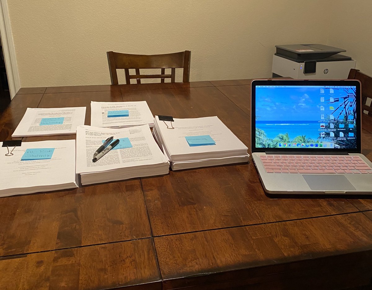 Jaime_Morgan1's tweet photo. I have lost my kitchen table for the last few months organizing research, now Iβve turned my dissertation space into my home office! Miss seeing teachers and kiddos from @boswellhs! ππ#EMSISDistanceLearning #ReadingResearchRocks https://t.co/i69z6tAmhB