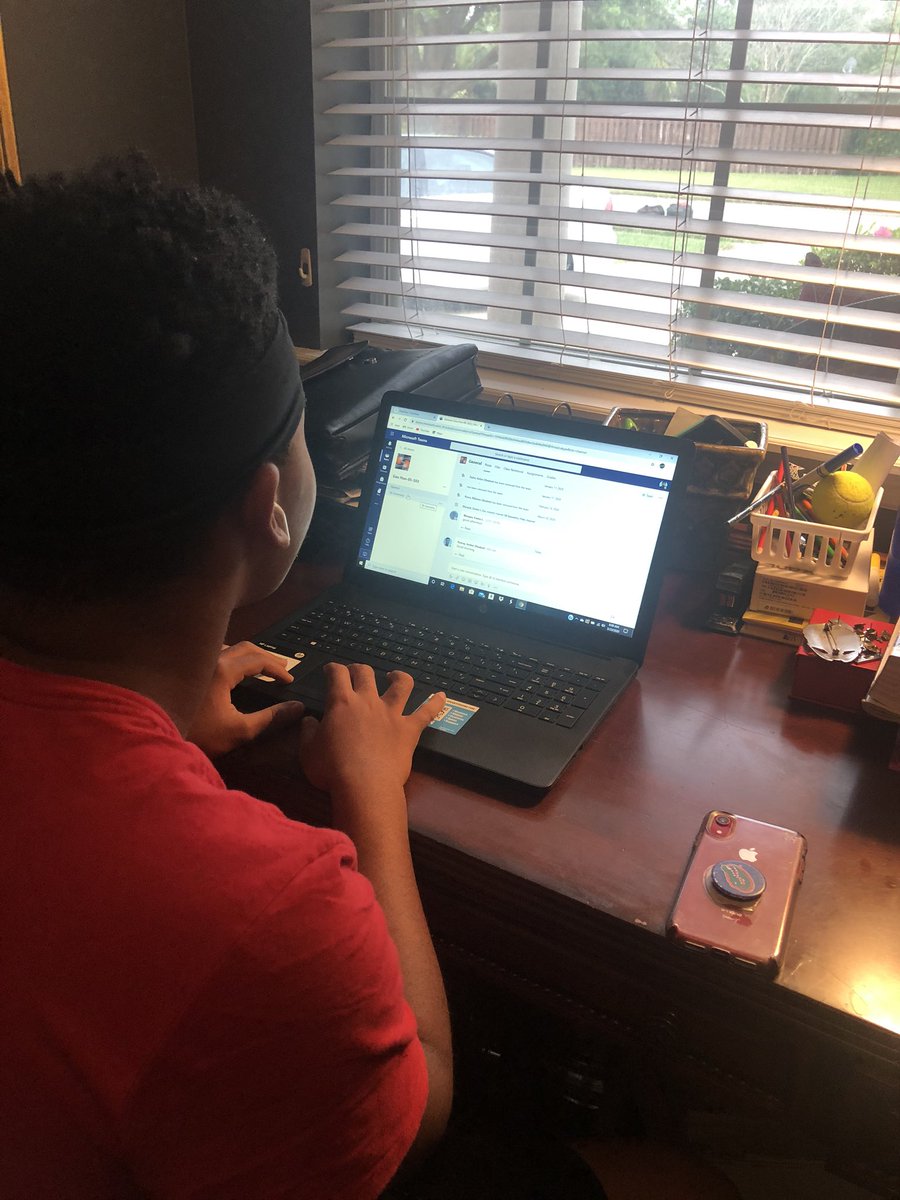 We are ready for Home Learning!  Our Duval County Public School teachers and administrators have prepared ... We’ve Got This!!
Dylan’s eager to get his day started! #DCPS #homelearning