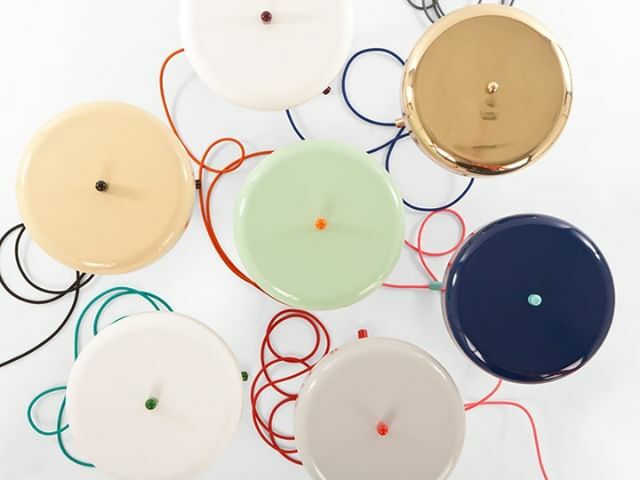 F/K/A Table Lamp by <a href="/jonahtakagi/">Jonah Takagi</a>. Made from three core elements-spun shade, tripod base, and fabric wrapped cord, in playful color combinations.⁠ ift.tt/3dnqBCc