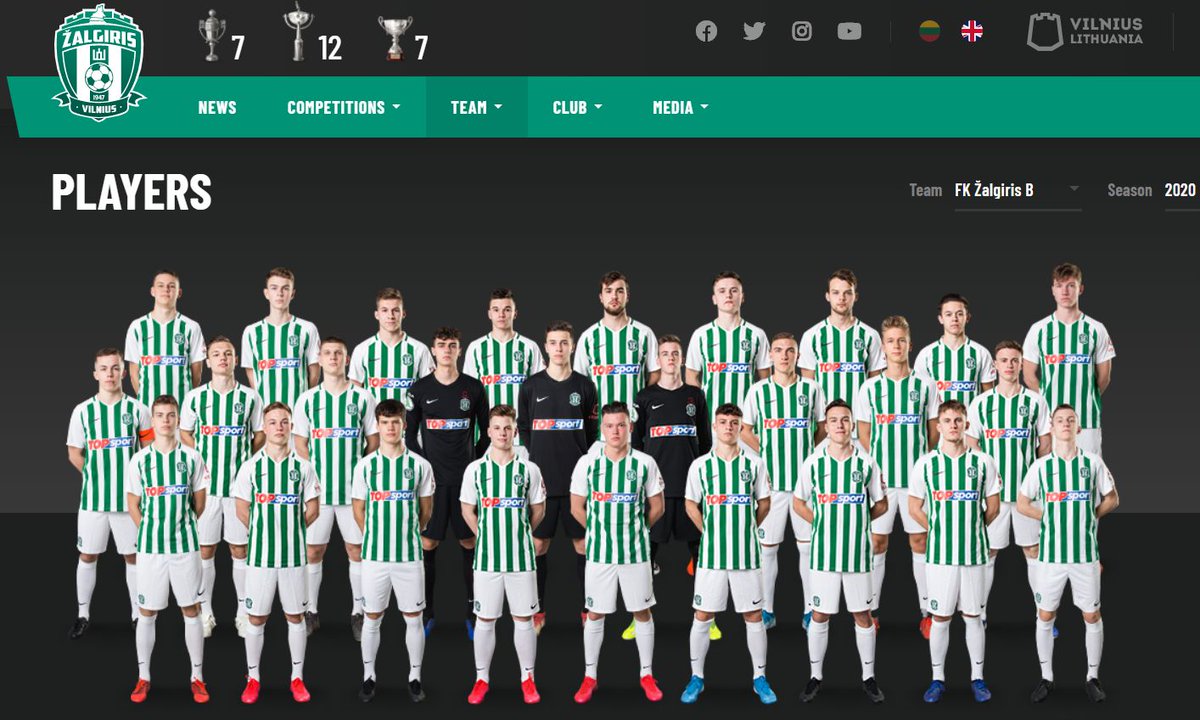 Riteriai B vs Vilnius FK Zalgiris B Palpites em hoje 9 October