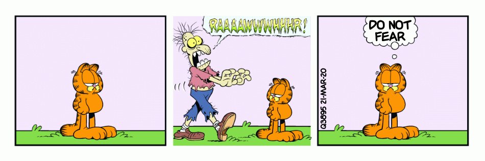 Q Drops as Garfield stripsQ3895 21 Mar 2018