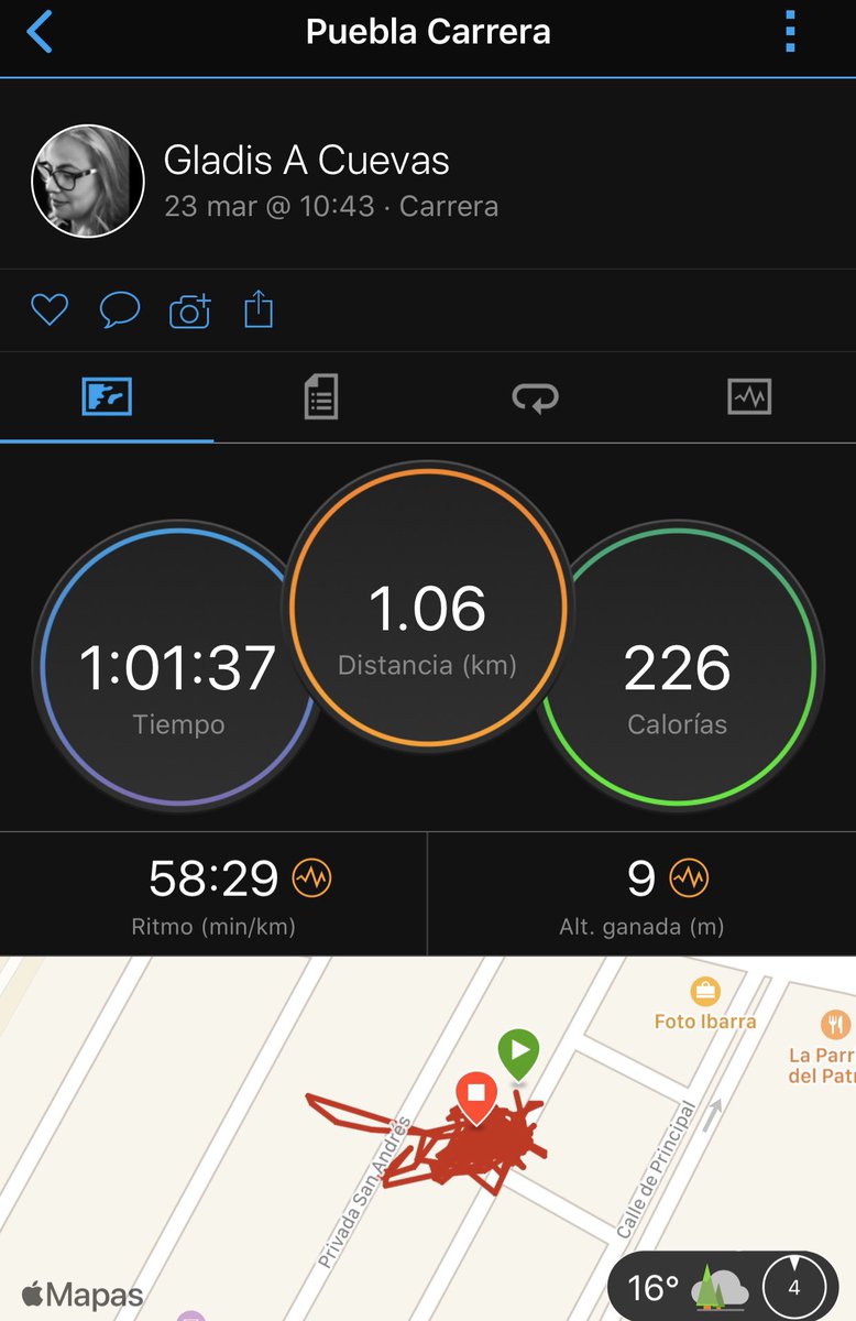 Glacue64's tweet photo. Feliz lunes amigos
Dale  #ApapachoPoderoso a tu
cuerpo, rutina terminada✔️
Aquí ya se entrenó✅
@logrartusmetas 
@EntreRunners 
@CorroAMiPaso
@MeEncantaCorrer 
@templorunner
@ComuniRunners
@LoveRunSmile 
@ManicomioRunner 
#QuedateEnCasa
Excelente semana🎼 https://t.co/2J6OeOgKPG