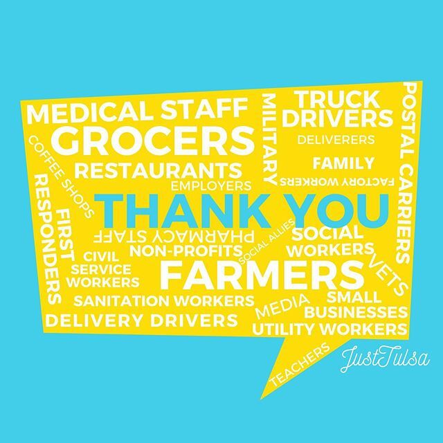 JustTulsa's tweet photo. Props to everyone who has been involved in the new, temporary normal - those who have adapted to serve the public, those who have contributed in keeping our hearts &amp; stomachs full, those who worked the front lines, those who have kept us all informed, an… https://t.co/CVI7IWeq4j https://t.co/ZTlROYeqtU
