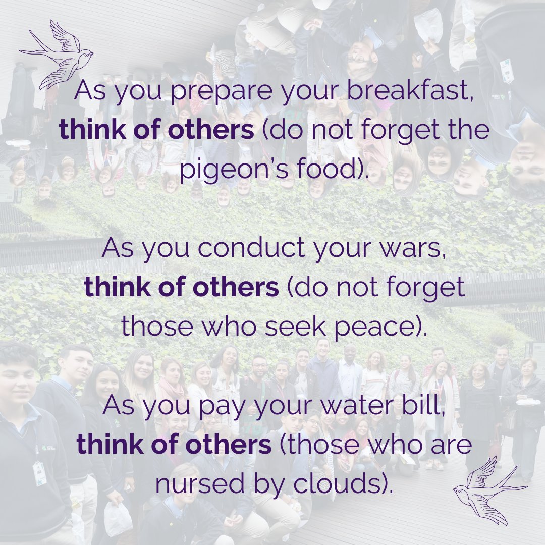 unoy_peace's tweet photo. #Covid19: It is in times like these that we must continue to rise as a global community, where everyone's role is vital.

Nothing has changed at #UNOY but we've gone fully virtual, and we're reminded of Mahmoud Darwish's poem, 'Think of Others' 🕯️

#Youth4Peace #BeACandle

[1/2] https://t.co/3uS0qblUUV