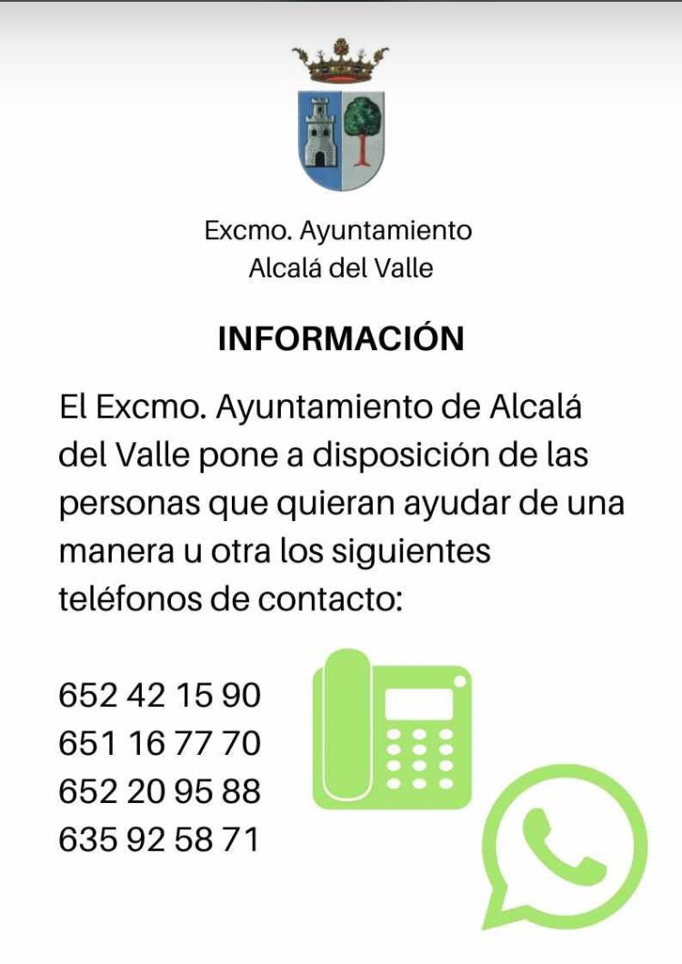 ALCALA DEL VALLE, NECESITA AYUDA URGENTE #SosAlcaladelvallecovid19 #COVIDー19 #Coronavid19