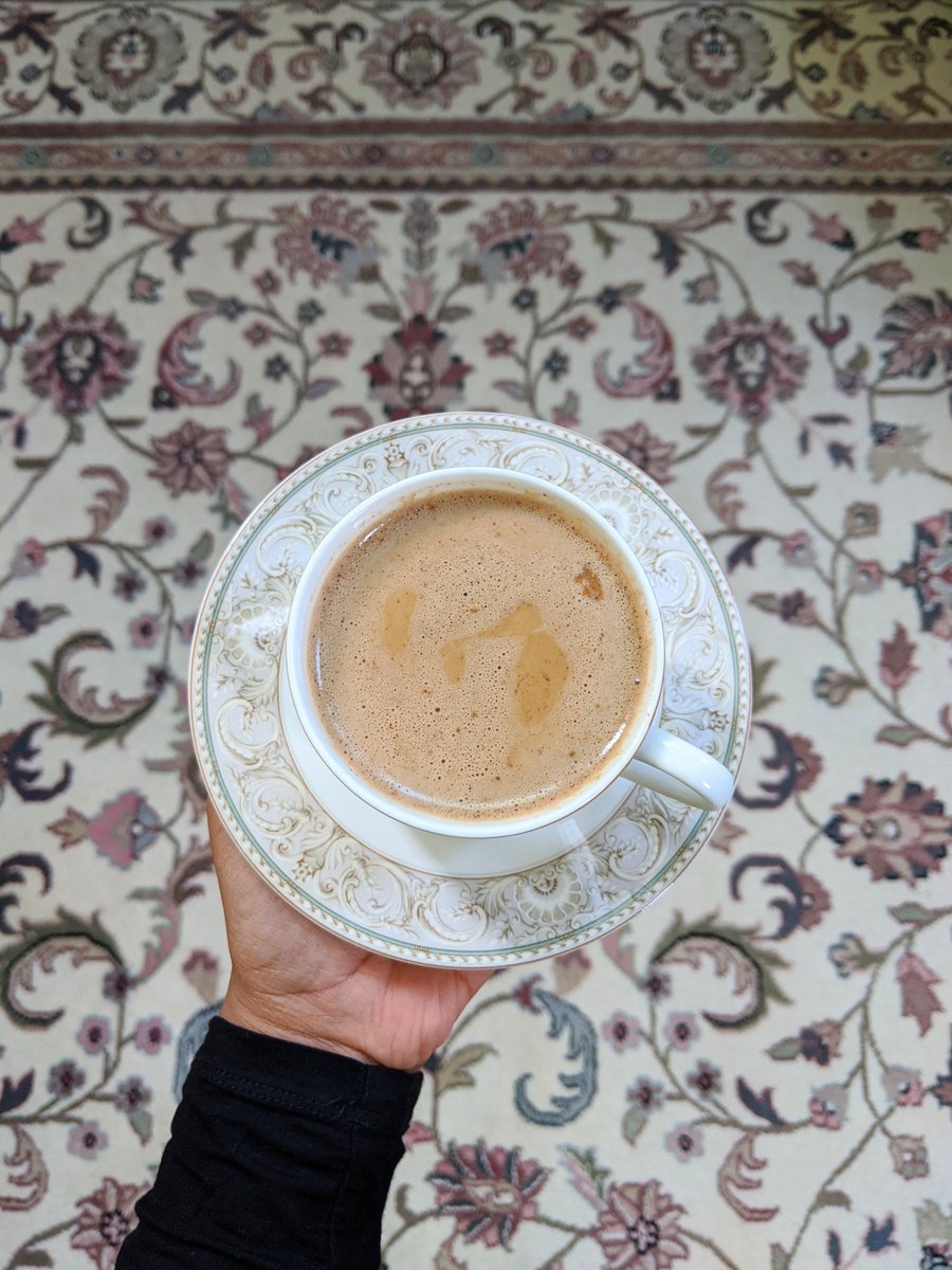 Turkish Coffee Latte - I'm not a big fan of traditional Turkish coffee bc I like my coffee milky/creamy, so I added whole milk to the ibrik