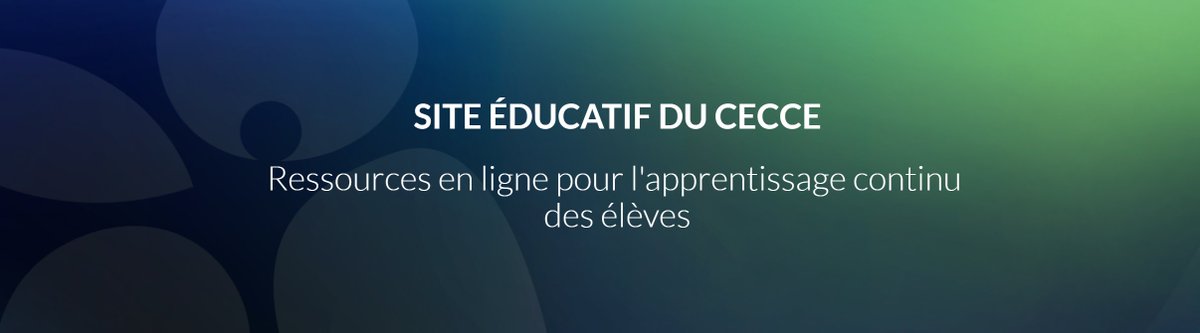 Le CECCE offre aux familles des ressources éducatives engageantes et ludiques.📚

Ainsi, votre enfant pourra poursuivre ses apprentissages dans le confort de votre foyer, question de rendre cette période d’auto-isolement plus amusante.

Lien vers le site➡️bit.ly/2Ux54y6