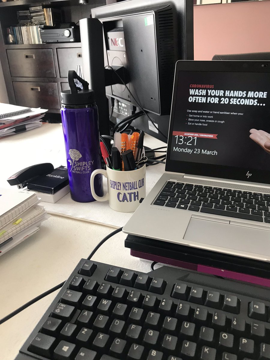 shipleyswiftsnc's tweet image. Can’t beat some retro &amp;amp; bespoke home desk accessories 💜 #wfhsetup #WFH2020 #missingnetball