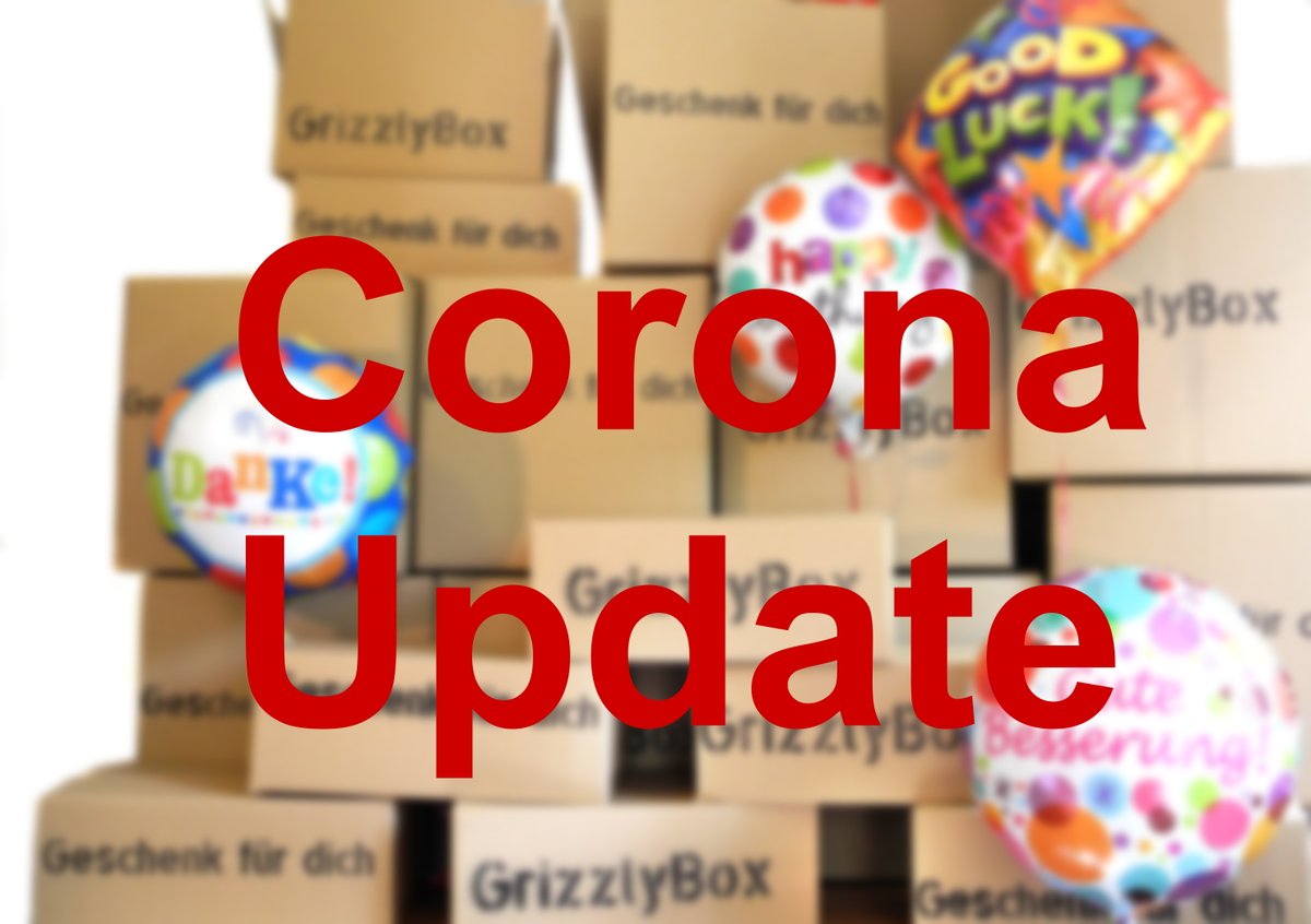 Der GrizzlyBox Betrieb läuft weiter. Aufgrund der Corona-Epidemie ist der Versand jedoch eingeschränkt. Den nächsten Versandtermin findest du auf der Website. #grizzlybox #corona #geschenkidee #überraschungperpost #überraschung #geschenk #ballonpost #geschicktgeschenkt