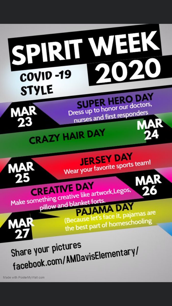 Price_3rdGrade's tweet image. Online Spirit Week! Let’s show off our Davis Spirit. Can’t wait use these days in my morning meeting videos #DedicatedDavisDragons #OneCCPS #DistanceLearning #OnlineSpirit