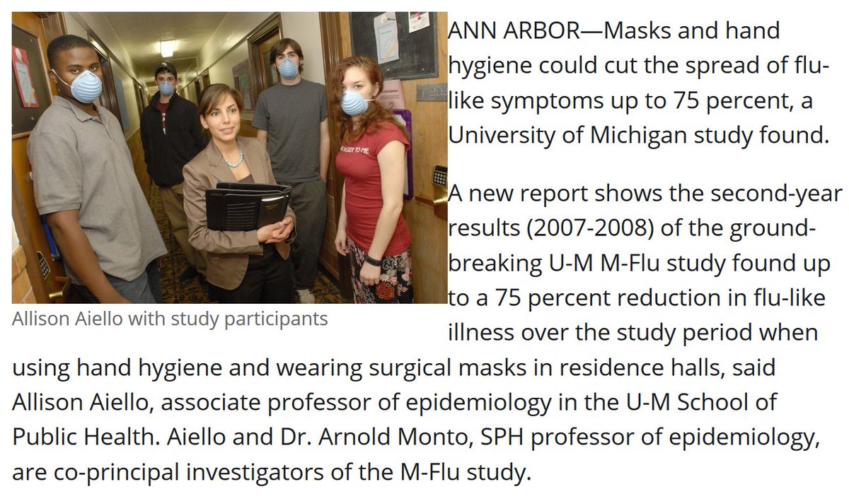 jeremyphoward's tweet photo. University of Michigan study: "Pairing masks and hand washing could drastically slow spread of pandemic flu" https://t.co/BA1DmARYCM