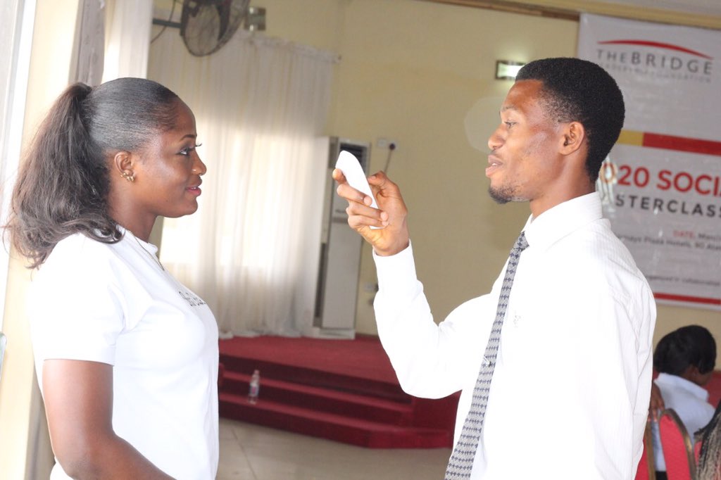 impactworldteam's tweet photo. All safety measures towards the #coronavirus were adopted.
#Handsanitizers, reduced number of participants, #Temperature check & you can see a measurable method of #socialdistancing.
@EUinNigeria @weafrihug @TBLFoundation @doughonah
#socialmasterclass2020
#impactworldteam https://t.co/awGUyBHF9X