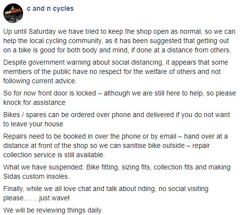 C & N Cycles tweet media