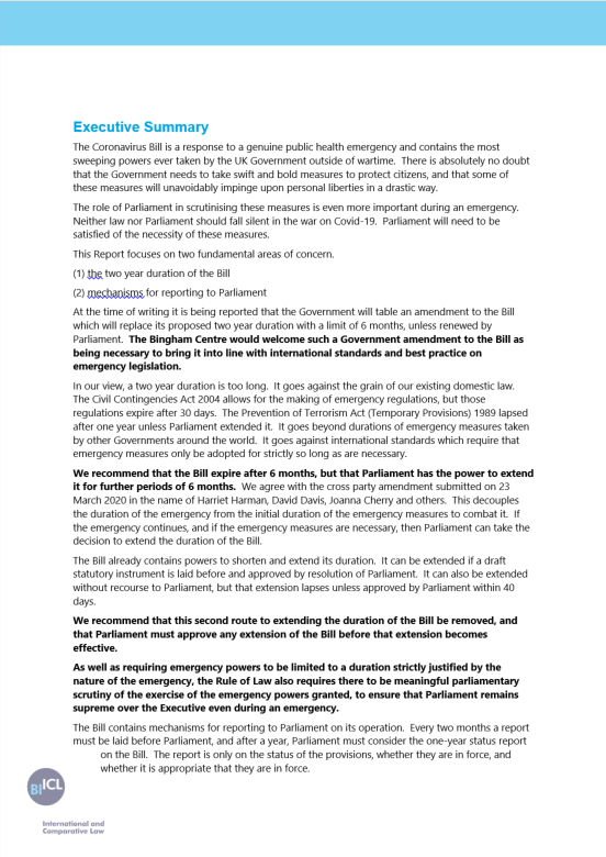 New <a href="/BinghamCentre/">Bingham Centre for the Rule of Law</a> report 'Rule of Law Monitoring of Legislation - Coronavirus Bill' by Dr Ronan Cormacain #CoronavirusBillUK #ruleoflaw
binghamcentre.biicl.org/publications/r…