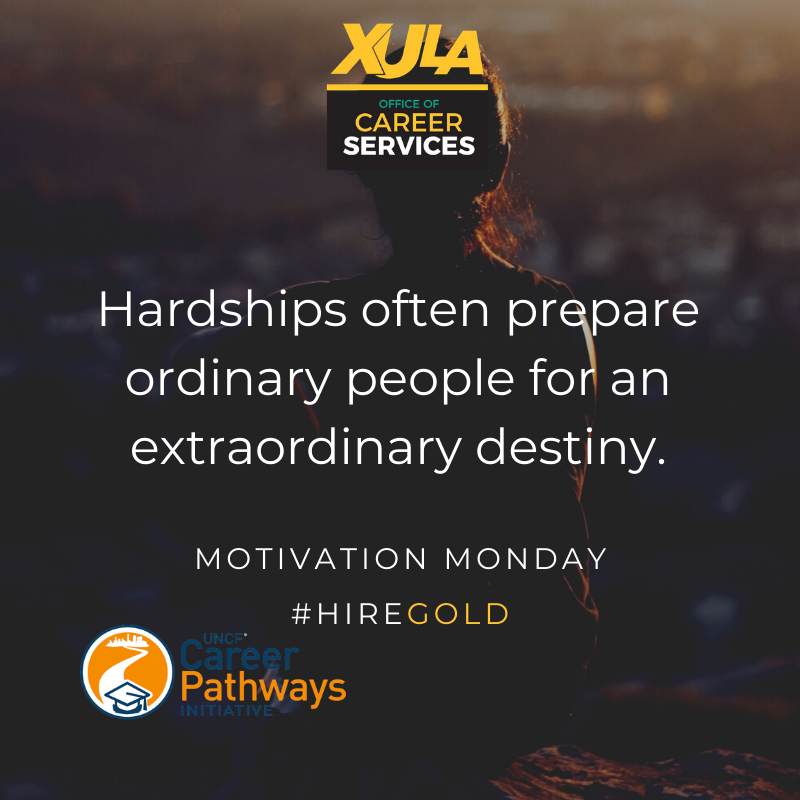 ocs_xula's tweet photo. #MotivationMonday #HireGold #UNCFCPI #theXULApath https://t.co/9P6YyFDiv2