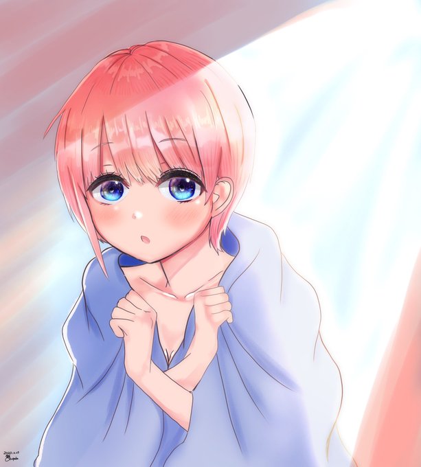 原稿ぱかコさんがTwitterに投稿した中野一花(五等分の花嫁)のイラスト。