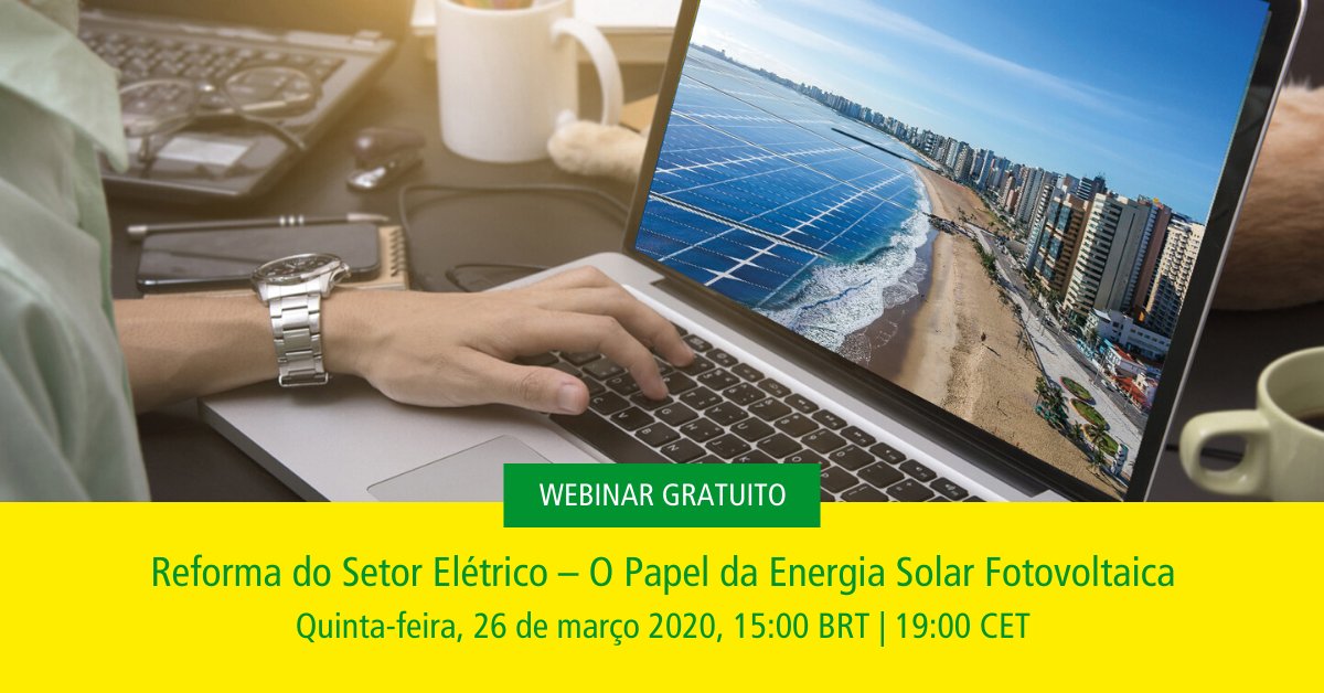 TheSmarterE's tweet photo. WEBINAR GRATUITO: Neste #webinar, falaremos sobre os principais atributos e contribuições da #energia #solar #fotovoltaica para o mercado #elétrico.
Mais informações: https://t.co/nhC2g0ulK2
Registre-se aqui: https://t.co/WpSQ4inQUL
#intersolarSA #thesmarterESA https://t.co/7XQV5AehvW