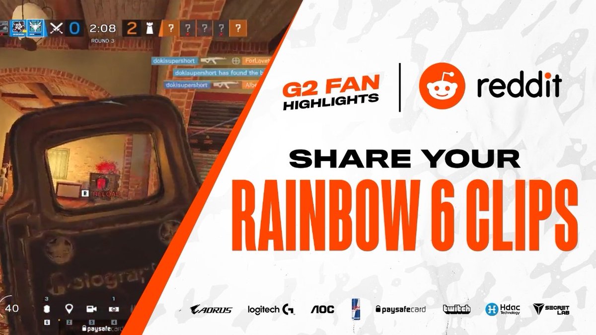 G2esports's tweet photo. Can you frag like our R6 squad? 💥🔫

Prove it and share your best (and worst) Rainbow Six Siege clips with us! You may even be featured in one of our upcoming videos!

👉 https://t.co/30649rVjxi https://t.co/9Zz1A1cq43