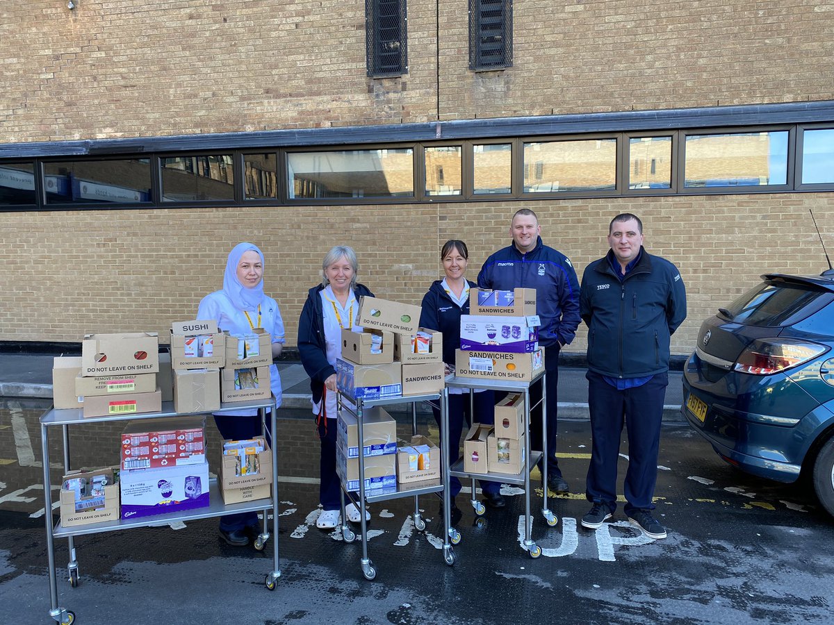 A massive thank you to TESCO in Long Row Nottingham for giving the NHS staff all those goodies and the Easter Egg for the Children’s Hospital 😊😊😊 I cannot thank you enough this kind gesture that will bring smiles to all of us!!