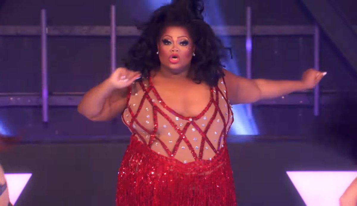 23. Silky Nutmeg Ganache - Queens Everywhere. I’ve got very little warmth towards season 11, the queens, and this song, and I haven’t rewatched it since it aired. Silky is the worst of a uninspiring batch, and it took all my restraint not to use a pic of her fallen over.