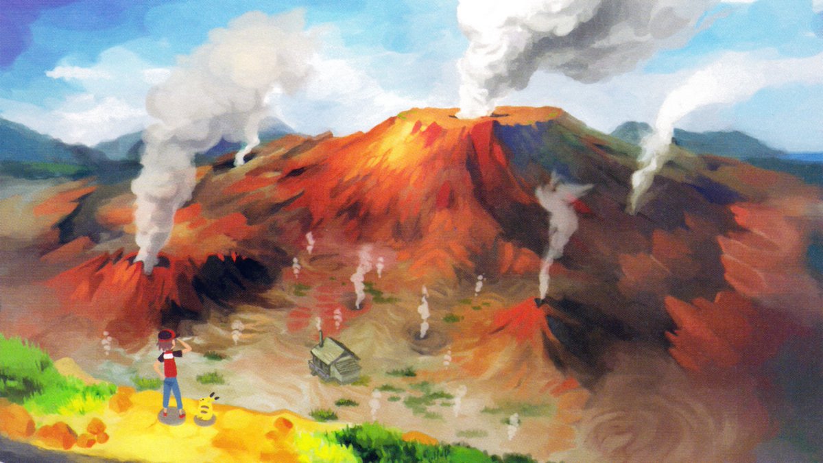 DrLavaYT's tweet photo. Pokemon: Only in Japan

This concept art for Malie Library, Hau'oli City, and Wela Volcano Park was included in the "Ultra Sun &amp; Moon Alola Art Book." This book featured artwork for every Pokemon, character, &amp; location introduced in Gen 7... But sadly, it was only sold in Japan. https://t.co/QyEK6ddHHa