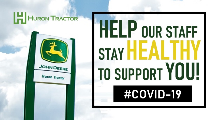 IMPORTANT #COVID19 NOTICE: For Huron Tractor to stay open to serve &amp; support our customers, our HT staff need to be healthy &amp; safe. It is vital for ALL customers to respect social-distancing protocols and to NOT ENTER our stores if outside Canada within past 14 days. #staysafe