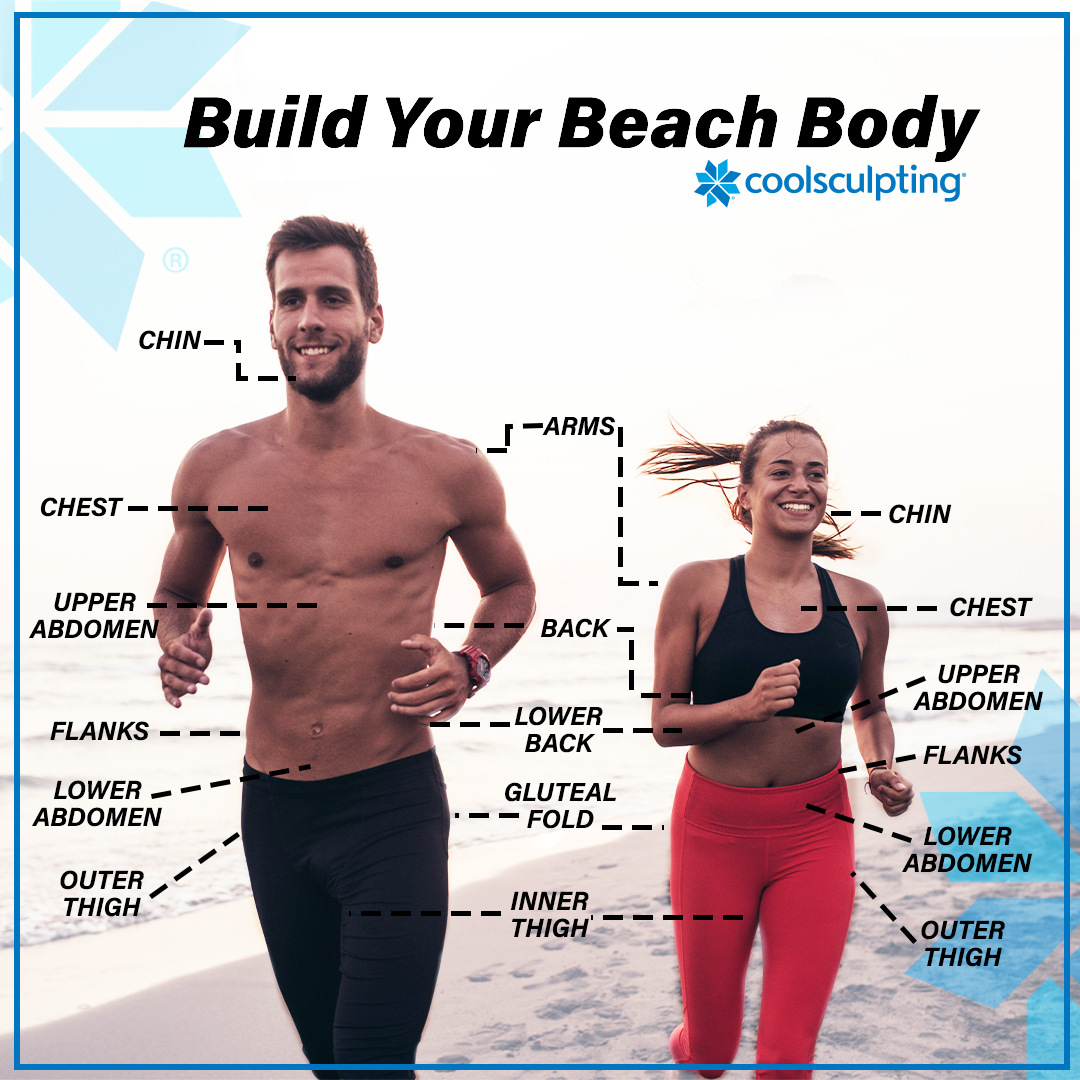 MDLSV's tweet image. Are you building your beach body? CoolSculpting is FDA-cleared to treat 9 different areas of the body, including visible bulges, under the chin, thighs, abdomen and flanks.