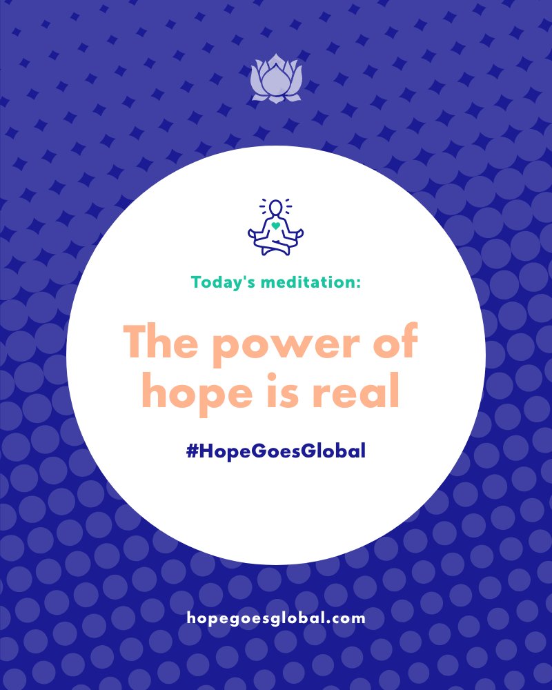 Join us for today's free #meditation: bit.ly/hope-goes-glob… 💕

Over the next three weeks, we’ll learn how to eradicate fear and doubt, finding strength and optimism in even the most turbulent times. #RT so #HopeGoesGlobal!
