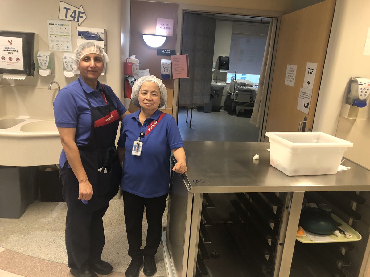 N_ThompsonMD's tweet photo. Patient care isn’t just provided by doctors and nurses- let’s take today to thank our kitchen, housekeeping and other service staff like Gurdeep and Josaline #COVIDー19 #thankserviceworkers #notjustaboutdoctorsandnurses #ittakesavillage @VGHFdn @VCHhealthcare https://t.co/AtpdyxjcSH