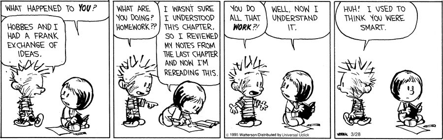 But in the absence of gold stars and similar incentives, effort is still uncool.Here’s Suzie, losing cool points by betraying that she has to work to understand a lesson.