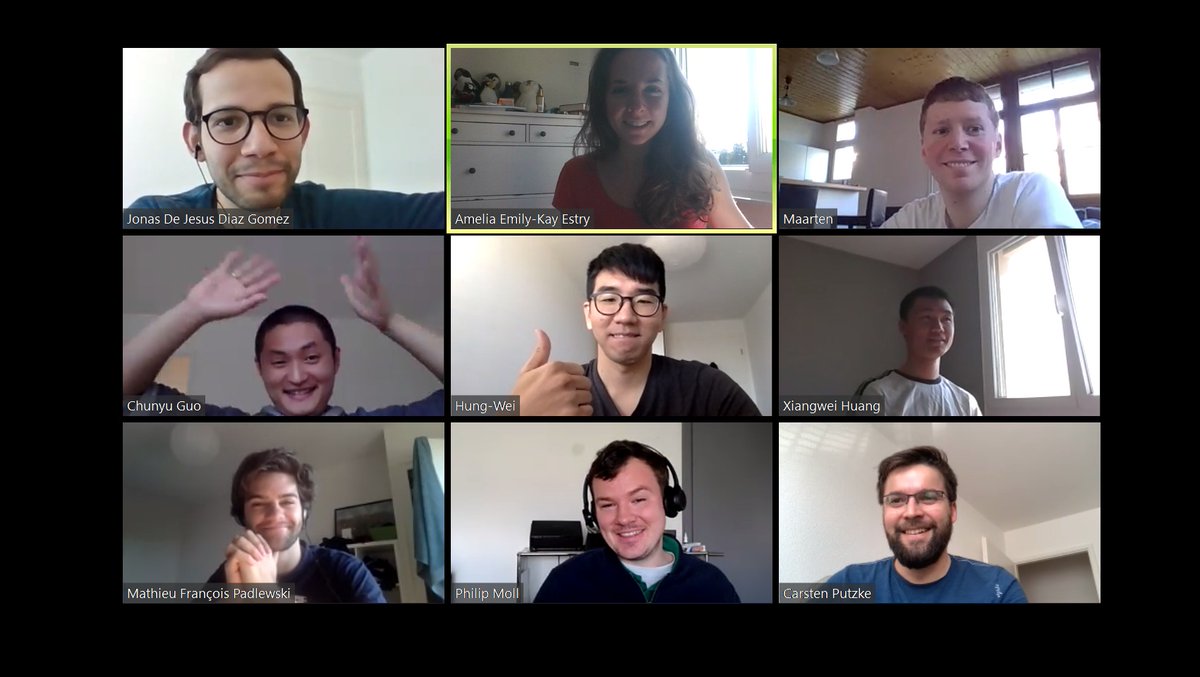 EPFL_QMAT's tweet photo. In these times of quarantine, this is what the group meeting of QMAT looks like. https://t.co/9NItEPQsCm