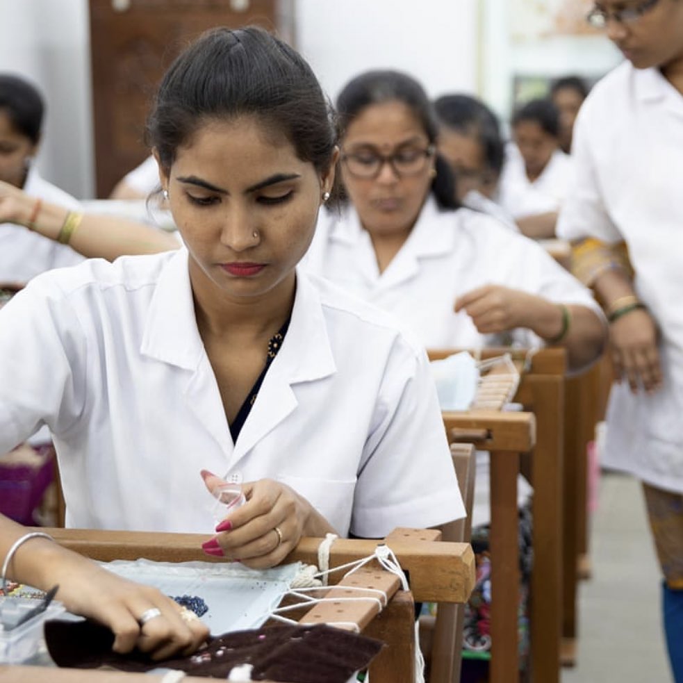 Chanakya isn’t some rinky dink lil workshop either — They have an embroidery school in Mumbai. Some students are employed by the atelier following completionIt should be noted that Chanakya also has offices/showroom right here in the U.S. —-In V.A. They also have one in Italy.