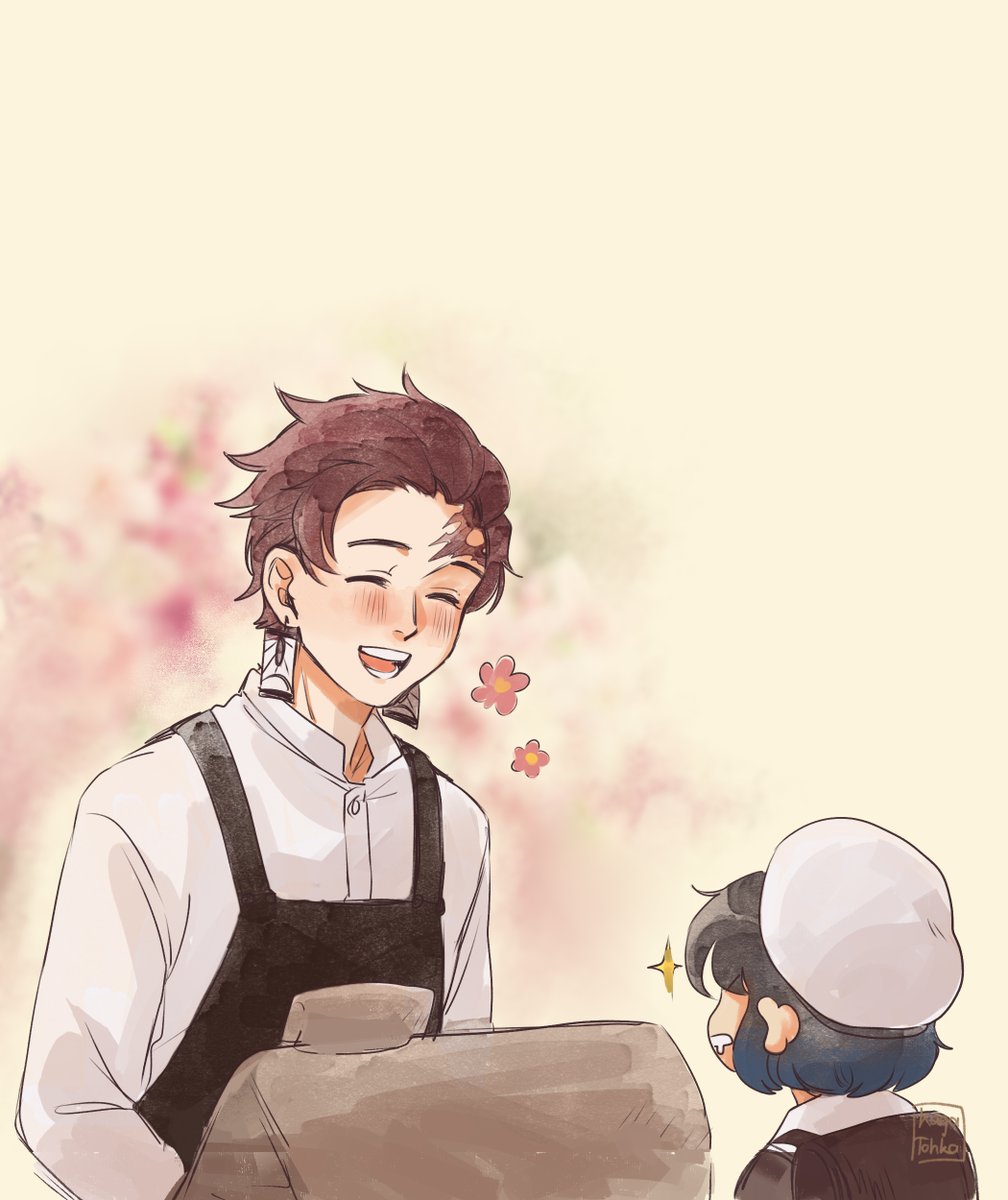 Here is my friend's AU for TokiTan:  A  college student who likes to eat sweets X The cute owner of a bakery ☺️
#TokiTan #時炭 #鬼滅の刃 